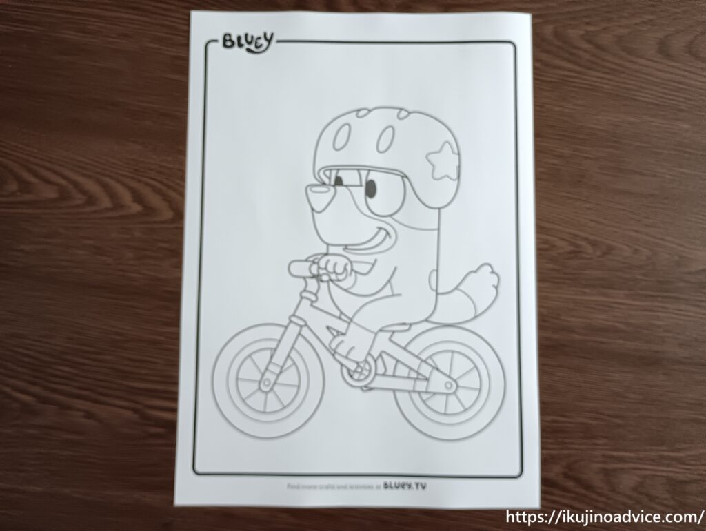 キャラクター塗り絵の印刷写真３５