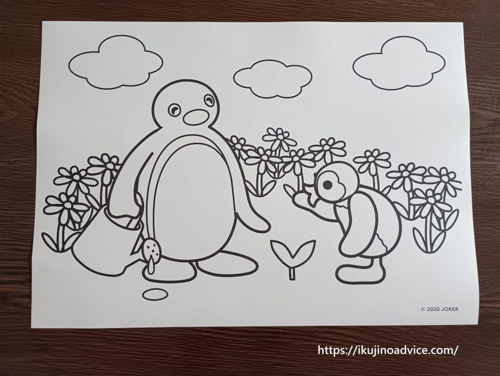 キャラクター塗り絵の印刷写真３４