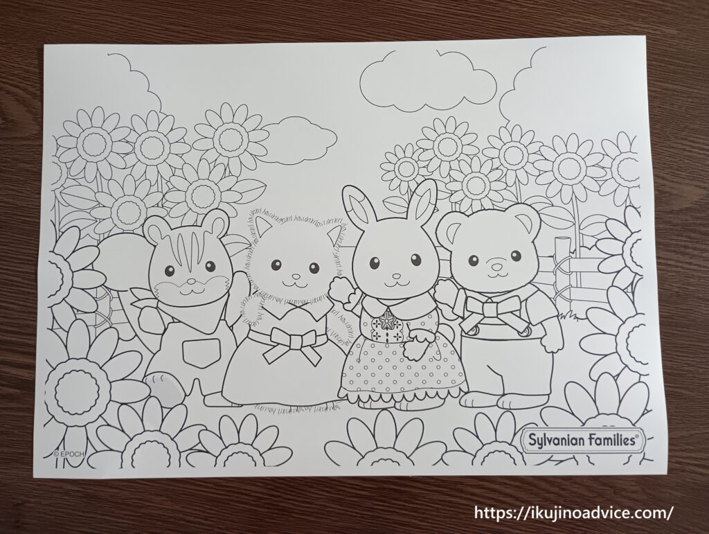 キャラクター塗り絵の印刷写真２７