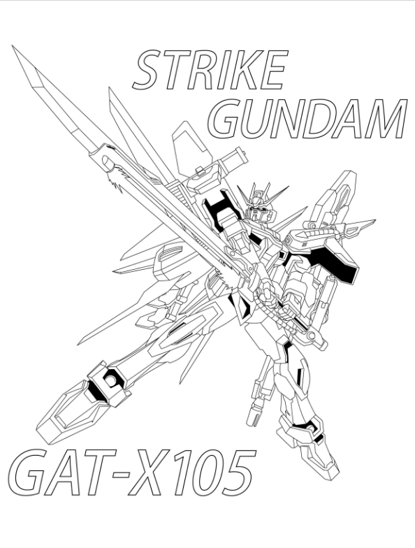 機動戦士ガンダムシリーズのモビルスーツの塗り絵1