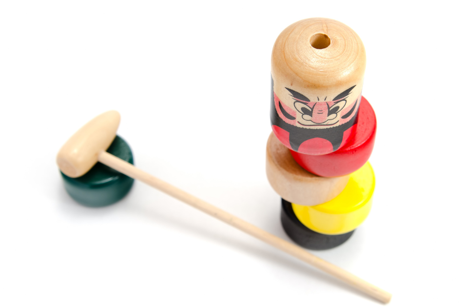 Japanese traditional toys darumaotoshi